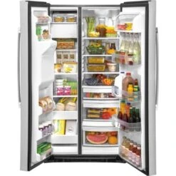 GE - 25.1 Cu. Ft. Side-By-Side Refrigerator With External Ice & Water Dispenser - Stainless Steel 14 GE - 25.1 Cu. Ft. Side-By-Side Refrigerator With External Ice & Water Dispenser - Stainless Steel -KitchenAid Shop 464a053d 963f 5abc 99c0 210890ee7195