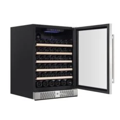 24 In. Single Zone 52-Bottle Built-In And Freestanding Wine Chiller Refrigerator In Stainless Steel - Stainless Steel 12 24 In. Single Zone 52-Bottle Built-In And Freestanding Wine Chiller Refrigerator In Stainless Steel - Stainless Steel -KitchenAid Shop 46763fd0 d55b 4ab5 8f28 8ed39729391e