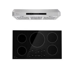 2 Piece Kitchen Appliances Packages Including 36" Induction Cooktop And 36" Under Cabinet Range Hood - 36"