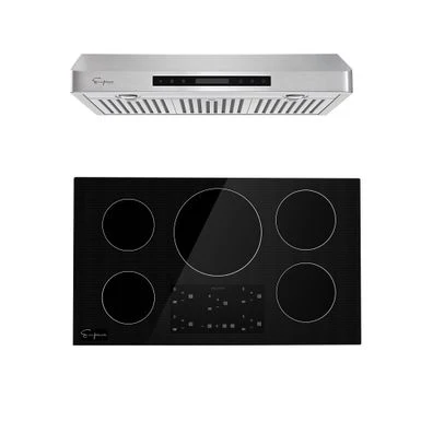 2 Piece Kitchen Appliances Packages Including 36" Induction Cooktop And 36" Under Cabinet Range Hood - 36" 3 2 Piece Kitchen Appliances Packages Including 36" Induction Cooktop And 36" Under Cabinet Range Hood - 36"