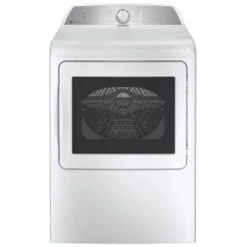 Ge Profile 7.4 Cu. Ft. White Electric Dryer With Sanitize Cycle And Sensor Dry