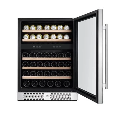 24 In. Dual Zone 46-Bottle Built-In Wine Cooler In Stainless Steel - Stainless Steel 5 24 In. Dual Zone 46-Bottle Built-In Wine Cooler In Stainless Steel - Stainless Steel - Image 3