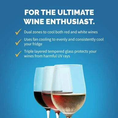 NewAir 15 Built-in 29 Bottle Dual Zone Compressor Wine Fridge, Quiet Operation - Silver 5 NewAir 15 Built-in 29 Bottle Dual Zone Compressor Wine Fridge, Quiet Operation - Silver - Image 3