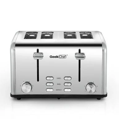 4-slice Stainless Steel Toaster - Silver 7 4-slice Stainless Steel Toaster - Silver - Image 5
