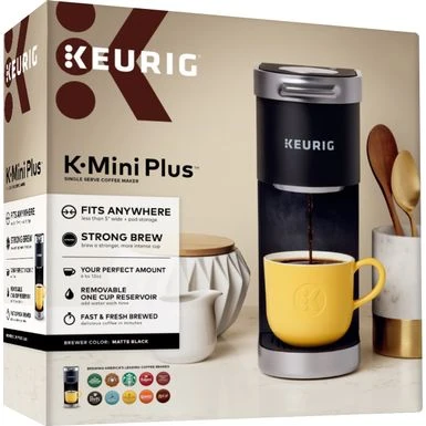 Keurig® Keurig - K-Mini Plus Single Serve K-Cup Pod Coffee Maker - Matte Black 9 Keurig® Keurig - K-Mini Plus Single Serve K-Cup Pod Coffee Maker - Matte Black - Image 7