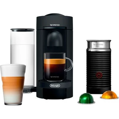 Nespresso Vertuo Plus Deluxe Coffee And Espresso Maker By De'Longhi, Matte Black With Aeroccino Milk Frother - Matte Black 3 Nespresso Vertuo Plus Deluxe Coffee And Espresso Maker By De'Longhi, Matte Black With Aeroccino Milk Frother - Matte Black