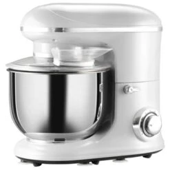 HOMCOM Stand Mixer With Splash Guard, Electric Hand Mixer Set With 6 Qt. Large Mixing Bowl - 14.5" X 9" X 14.5" - Silver -KitchenAid Shop 52c72d8b 0768 488a 8ff9 9190eb6d6d0b