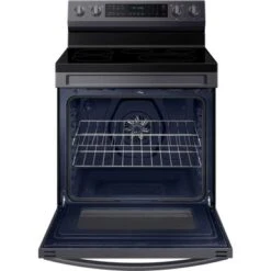 Samsung 6.3-Cu. Ft. Smart Freestanding Electric Range With No-Preheat Air Fry, Convection+ And Griddle, Brushed Black 24 Samsung 6.3-Cu. Ft. Smart Freestanding Electric Range With No-Preheat Air Fry, Convection+ And Griddle, Brushed Black -KitchenAid Shop 5725d9a3 0b91 4e44 b619 5ca30f8696d0