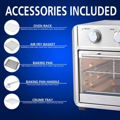 Brentwood 24 Quart Convection Air Fryer Toaster Oven - Silver 7 Brentwood 24 Quart Convection Air Fryer Toaster Oven - Silver - Image 5