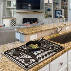 30 In. Gas Cooktop,Stainless Steel Gas Cooktop,NG/LPG Convertible Gas Burners - Silver -KitchenAid Shop 57689a4a a149 4b6e 9298 ee341a02ffa0