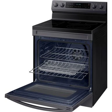 Samsung 6.3-Cu. Ft. Smart Freestanding Electric Range With No-Preheat Air Fry, Convection+ And Griddle, Brushed Black 11 Samsung 6.3-Cu. Ft. Smart Freestanding Electric Range With No-Preheat Air Fry, Convection+ And Griddle, Brushed Black - Image 9
