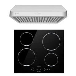2 Piece Kitchen Appliances Packages Including 24" Induction Cooktop And 30" Under Cabinet Range Hood - 24"