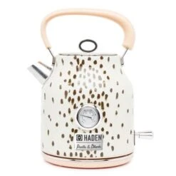 Haden Margate Poodle And Blonde 1.7 Liter Cordless, Electric Kettle With Auto-Shut-Off - White / Brown