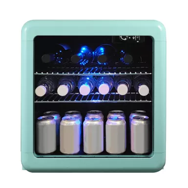 Magic Chef 1.7 Cu. Ft. Mint Green Retro Beverage Cooler 4 Magic Chef 1.7 Cu. Ft. Mint Green Retro Beverage Cooler - Image 2