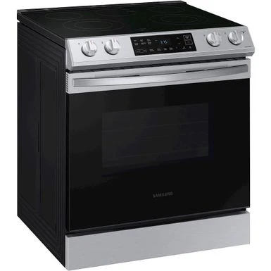 Samsung - 6.3 Cu. Ft. Front Control Slide-In Electric Range With Wi-Fi, Fingerprint Resistant - Stainless Steel 4 Samsung - 6.3 Cu. Ft. Front Control Slide-In Electric Range With Wi-Fi, Fingerprint Resistant - Stainless Steel - Image 2