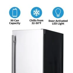 NewAir Premium Built-in Outdoor Refrigerator 90 Can Storage Beverage Cooler Center Fridge For Patio - Stainless Steel - Stainless Steel 19 NewAir Premium Built-in Outdoor Refrigerator 90 Can Storage Beverage Cooler Center Fridge For Patio - Stainless Steel - Stainless Steel -KitchenAid Shop 63095ba2 5bab 4363 a205 e1f7d466f180