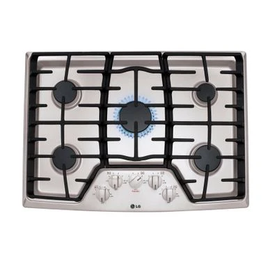 LG 30 Inch 5 Sealed Burner Gas Cooktop - STAINLESS STEEL 3 LG 30 Inch 5 Sealed Burner Gas Cooktop - STAINLESS STEEL
