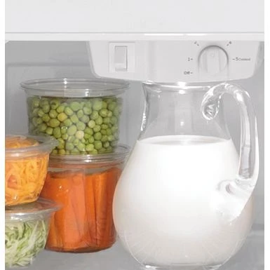 GE - 21.9 Cu. Ft. Garage-Ready Top-Freezer Refrigerator - Stainless Steel 6 GE - 21.9 Cu. Ft. Garage-Ready Top-Freezer Refrigerator - Stainless Steel - Image 4