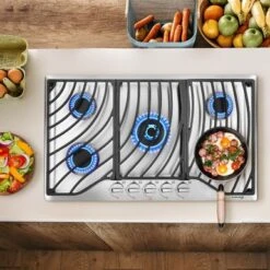 Gasland Chef 36" Built-in Gas Stovetop Stainless Steel 5 Italy Sabaf Burner NG/LPG Convertible Gas Cooktop,CSA Certification - Black -KitchenAid Shop 6a29b4cc 0df2 48e9 aadc 76190550a40f