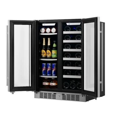 TITAN Transcend 24 In. 64 Can And 20 Bottle French Door Beverage And Wine Cooler - 24 Inch 6 TITAN Transcend 24 In. 64 Can And 20 Bottle French Door Beverage And Wine Cooler - 24 Inch - Image 4