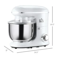 HOMCOM Stand Mixer With Splash Guard, Electric Hand Mixer Set With 6 Qt. Large Mixing Bowl - 14.5" X 9" X 14.5" - White 40 HOMCOM Stand Mixer With Splash Guard, Electric Hand Mixer Set With 6 Qt. Large Mixing Bowl - 14.5" X 9" X 14.5" - White -KitchenAid Shop 6d61290e 871b 40dd 9439 8920051638ba