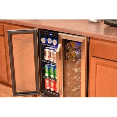 NewAir 18 Bottle/ 52 Can, Dual Zone Wine And Beverage Cooler - Black 9 NewAir 18 Bottle/ 52 Can, Dual Zone Wine And Beverage Cooler - Black - Image 7