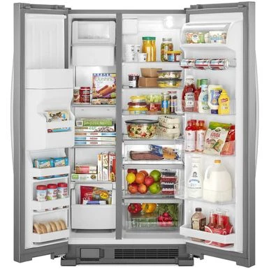 Whirlpool - 21.4 Cu. Ft. Side-by-Side Refrigerator Fingerprint Resistant - Stainless Steel 6 Whirlpool - 21.4 Cu. Ft. Side-by-Side Refrigerator Fingerprint Resistant - Stainless Steel - Image 4