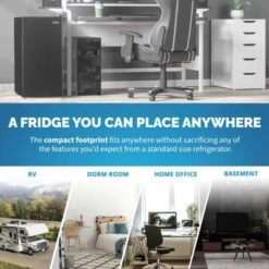 Newair 3.3 Black Cu. Ft. Compact Mini Refrigerator With Freezer, Auto Defrost, Can Dispenser And Energy Star - Black -KitchenAid Shop 6ffbd233 24a6 4688 a2f4 78169dace9e8