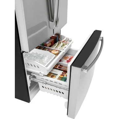 GE - 27.0 Cu. Ft. French Door Refrigerator With Internal Water Dispenser - Stainless Steel 14 GE - 27.0 Cu. Ft. French Door Refrigerator With Internal Water Dispenser - Stainless Steel - Image 12