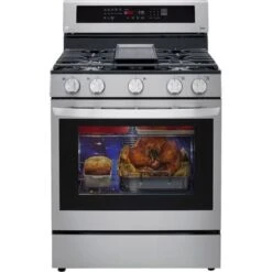 LG - 5.8 Cu. Ft. Smart Freestanding Gas True Convection Range With EasyClean And InstaView - Stainless Steel