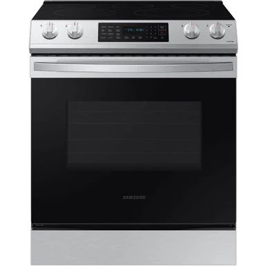 Samsung 6.3 Cu. Ft. Front Control Slide-In Electric Range With Convection & Wi-Fi 3 Samsung 6.3 Cu. Ft. Front Control Slide-In Electric Range With Convection & Wi-Fi