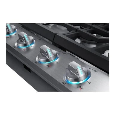 Samsung Ada 30" Stainless Steel Smart Gas Cooktop With Illuminated Knobs 8 Samsung Ada 30" Stainless Steel Smart Gas Cooktop With Illuminated Knobs - Image 6