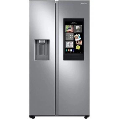 Samsung - 26.7 Cu. Ft. Side-by-Side Smart Refrigerator With 21.5" Touch-Screen Family Hub - Stainless Steel 3 Samsung - 26.7 Cu. Ft. Side-by-Side Smart Refrigerator With 21.5" Touch-Screen Family Hub - Stainless Steel