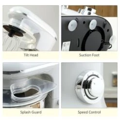 HOMCOM Stand Mixer With Splash Guard, Electric Hand Mixer Set With 6 Qt. Large Mixing Bowl - 14.5" X 9" X 14.5" - White 36 HOMCOM Stand Mixer With Splash Guard, Electric Hand Mixer Set With 6 Qt. Large Mixing Bowl - 14.5" X 9" X 14.5" - White -KitchenAid Shop 7789e6e7 38ee 4f01 8acb 26a6013f85e6