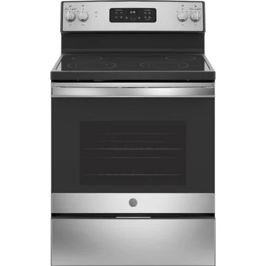 GE - 5.3 Cu. Ft. Freestanding Electric Range With Self-cleaning - Stainless Steel 3 GE - 5.3 Cu. Ft. Freestanding Electric Range With Self-cleaning - Stainless Steel