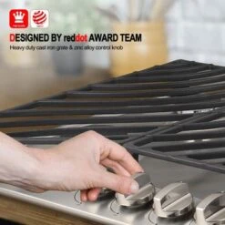 Gasland Chef 36" Built-in Gas Stovetop Stainless Steel 5 Italy Sabaf Burner NG/LPG Convertible Gas Cooktop,CSA Certification - Black -KitchenAid Shop 7946dc60 0479 4519 9c86 1a27db3f52d6