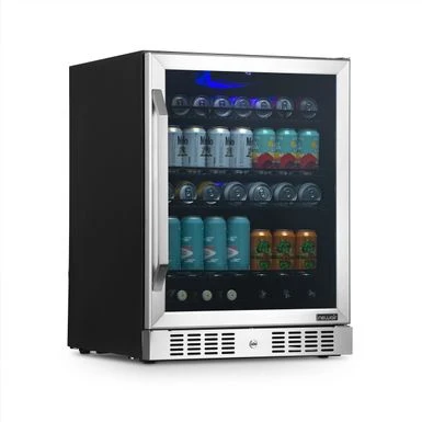 NewAir 24" Built-in Or Freestanding 177 Can Beverage Fridge In Stainless Steel With Precision Digital Thermostat - Stainless Steel 3 NewAir 24" Built-in Or Freestanding 177 Can Beverage Fridge In Stainless Steel With Precision Digital Thermostat - Stainless Steel