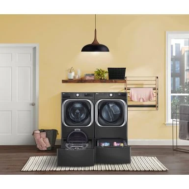 LG - 9.0 Cu. Ft. Stackable Smart Electric Dryer With Steam And Built-In Intelligence - Black Steel 10 LG - 9.0 Cu. Ft. Stackable Smart Electric Dryer With Steam And Built-In Intelligence - Black Steel - Image 8