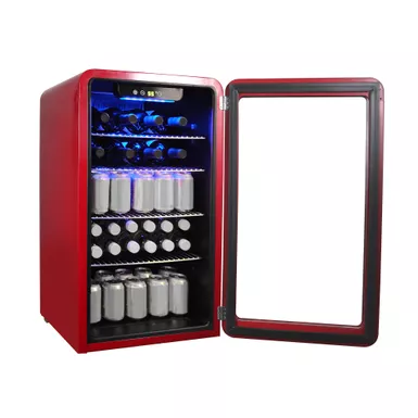 Magic Chef 3.4cu. Ft. Red Retro Beverage Cooler 4 Magic Chef 3.4cu. Ft. Red Retro Beverage Cooler - Image 2