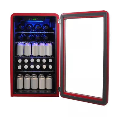 Magic Chef 3.4cu. Ft. Red Retro Beverage Cooler 9 Magic Chef 3.4cu. Ft. Red Retro Beverage Cooler - Image 7