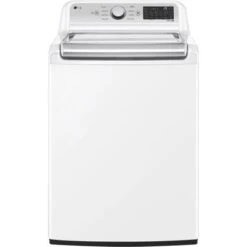 LG - 5.5 Cu. Ft. High Efficiency Smart Top Load Washer With TurboWash3D - White