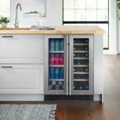 Insignia™ - Dual Zone Wine And Beverage Cooler With Glass Doors - Stainless Steel -KitchenAid Shop 7e0cd9eb 4165 5b35 9cd1 be3691d74106