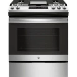 GE - 5.3 Cu. Ft. Slide-In Gas Range - Stainless Steel