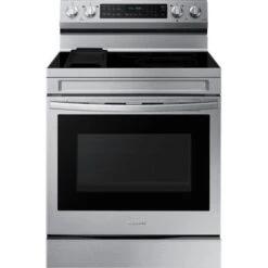 Samsung - 6.3 Cu. Ft. Freestanding Electric Convection+ Range With WiFi, No-Preheat Air Fry And Griddle - Stainless Steel
