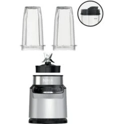 Ninja - Nutri-Blender Pro Personal Blender With Auto-iQ - Cloud Silver -KitchenAid Shop 8157a604 4bcf 56b9 b70e a898201e6167