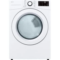 LG - 7.4 Cu. Ft. Electric Dryer With Wrinkle Care - White