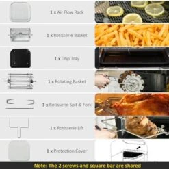 HOMCOM Large Air Fryer Oven With Family Size, Countertop Oven Cooking Gift - 12.5" X 13.25" X 14.5" - 12.5" X 13.25" X 14.5" - Black -KitchenAid Shop 86b93e48 727c 47c0 97ff 6ae6f60616f4