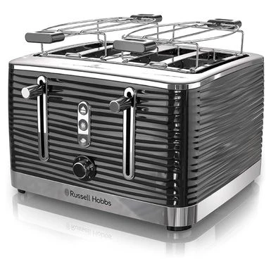 Russell Hobbs Old School 4 Slice Toaster In Black - Black 3 Russell Hobbs Old School 4 Slice Toaster In Black - Black