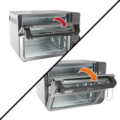 Ninja - 12-in-1 Smart Double Oven, FlexDoor, Smart Thermometer, Smart Finish, Rapid Top Oven, Convection & Air Fry Bottom Oven - Stainless Steel/Black 10 Ninja - 12-in-1 Smart Double Oven, FlexDoor, Smart Thermometer, Smart Finish, Rapid Top Oven, Convection & Air Fry Bottom Oven - Stainless Steel/Black - Image 8