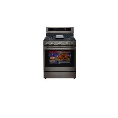 LG LRGL5825D 5.8 Cu Ft. Smart Wi-Fi Enabled True Convection InstaView Gas Range With Air Fry - Black Stainless Steel - Black Stainless Steel 6 LG LRGL5825D 5.8 Cu Ft. Smart Wi-Fi Enabled True Convection InstaView Gas Range With Air Fry - Black Stainless Steel - Black Stainless Steel - Image 4